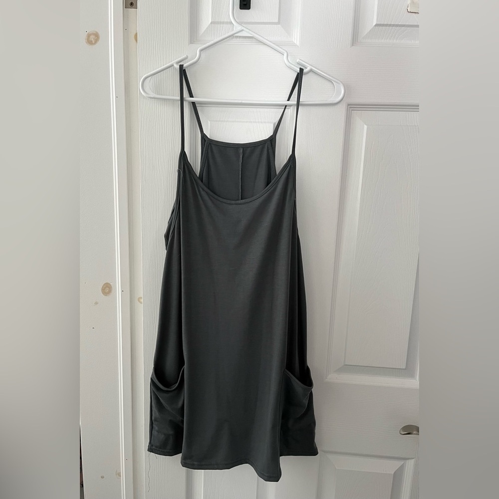 Women’s Romper Dress - built in shorts - Grey Loose fitting